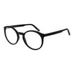 Andy Wolf Black Unisex Glasses Frame with acetate round full-rim style for versatile fashion.
