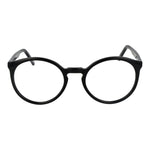 Andy Wolf Black Unisex Glasses Frame, full-rim round acetate, size 52-19-145, with demo lenses, includes branded case.