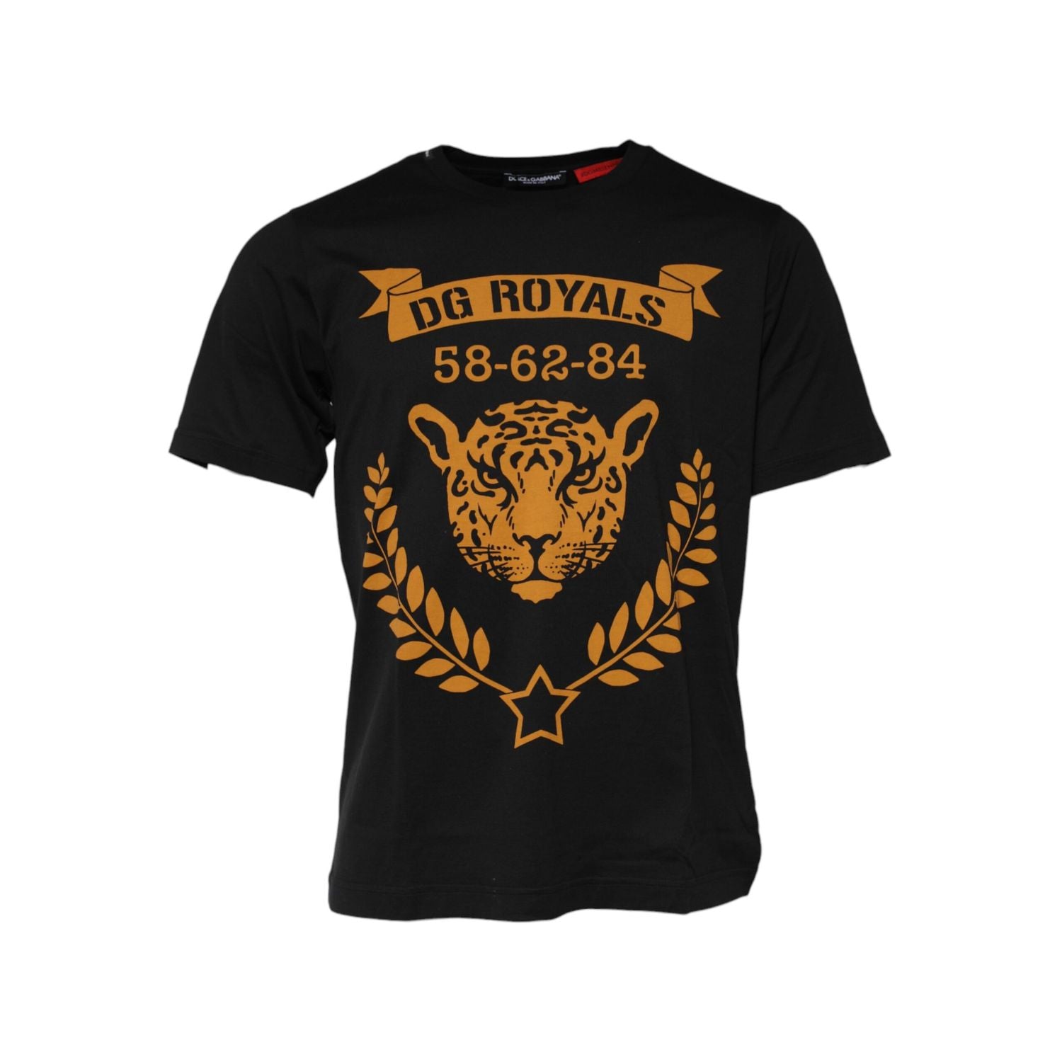 Dolce & Gabbana Black DG Royals Cotton Crew Neck T-shirt