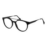 Andy Wolf Black Unisex Glasses Frame in full-rim black acetate, featuring demo lenses, size 52-18-140.