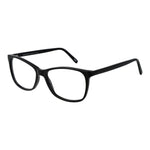 Andy Wolf Black Unisex Glasses Frame, full-rim acetate rectangular design, demo lenses, 55-14-140 size, includes branded case.