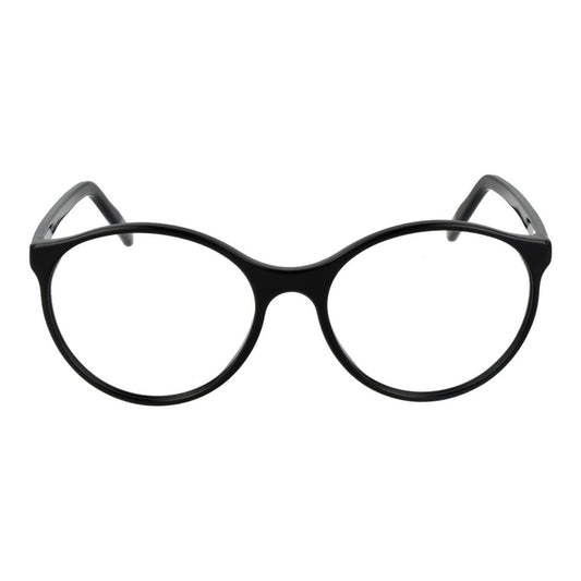 Andy Wolf Black Unisex Glasses Frame, full-rim acetate, panto style with demo lenses, size 52-15-145, classic black design.