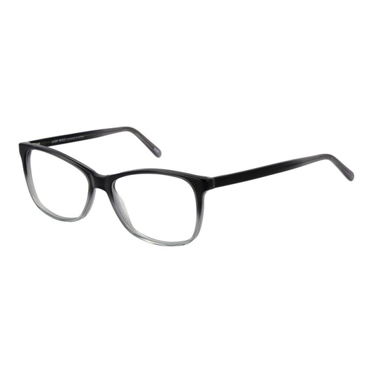 Andy Wolf Black Unisex Glasses Frame in acetate with full-rim cat eye style, lens width 55, bridge 14, temples 140.
