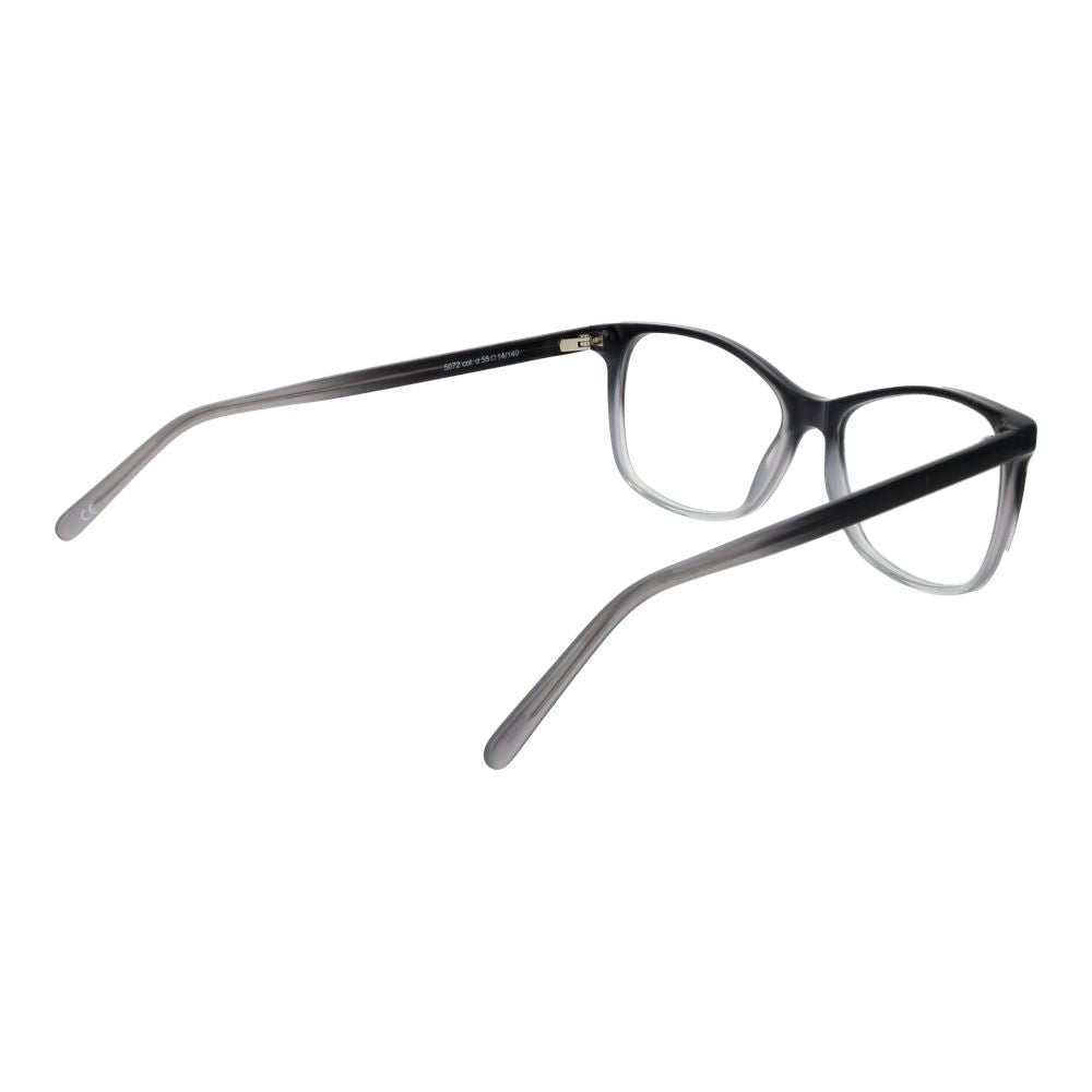 Andy Wolf Black Unisex Glasses Frame in full-rim acetate, cat eye style, shown with black plastic demo lenses and no spring hinge.