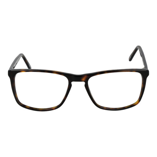 Andy Wolf Brown Unisex Glasses Frame in acetate, full-rim rectangular design. Includes branded case. Size 53-16-145.