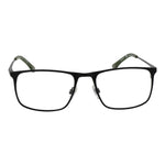 Land Rover Black Men Glasses Frame in stainless steel with full-rim rectangular style, size 55-19-145, demo lenses.