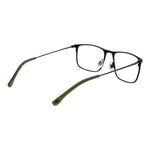 Land Rover Black Men Glasses Frame, stainless steel, full-rim, rectangle, 55-19-145 size, with branded case. Black color frames with demo lenses.
