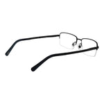 Land Rover Black Men Glasses Frame stainless steel half-rim with demo lenses, 100% UVA & UVB protection, browline style.