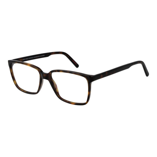 Andy Wolf Brown Unisex Glasses Frame, full-rim acetate with a rectangular style, lens width 55, brown