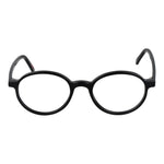 Andy Wolf Black Unisex Glasses Frame in acetate, full-rim oval design.