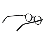 Andy Wolf Black Unisex Glasses Frame made of acetate with full-rim oval design, showcasing black color and demo lenses.