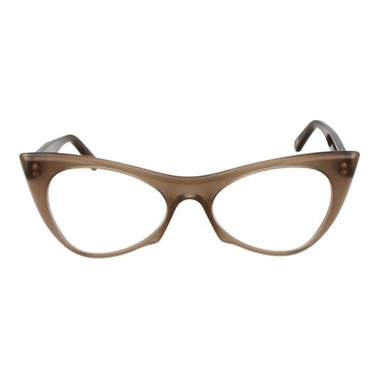 Andy Wolf Gray Unisex Glasses Frame, full-rim acetate cat eye design with demo lenses, gender-neutral eyewear in grey color.