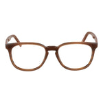 Andy Wolf Brown Unisex Glasses Frame with acetate full-rim design, square shape, and demo lenses, includes branded case.