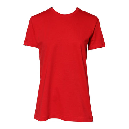 Dolce & Gabbana Red Crew Neck Short Sleeves Top T-shirt
