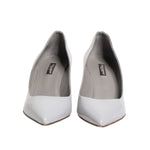 Dolce & Gabbana Light Gray Leather Kitten Heels Pumps Shoes