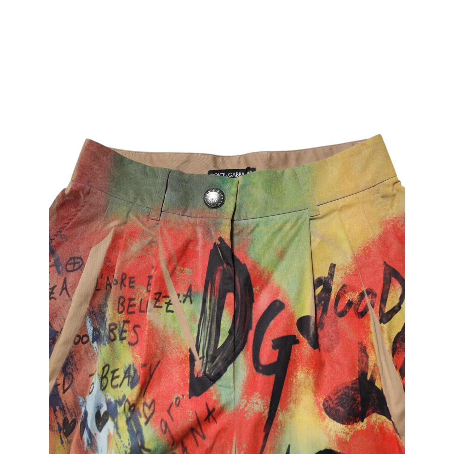 Dolce & Gabbana Multicolor High Waist Cargo Trouser Pants