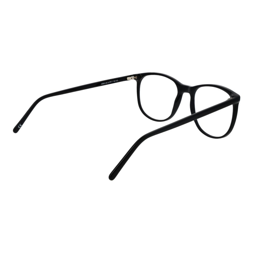 Andy Wolf Black Unisex Glasses Frame in acetate with full-rim panto style, demo lenses, and a branded case included.