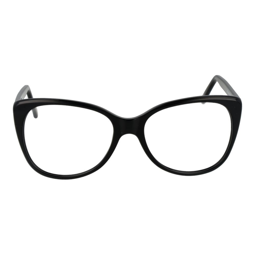 Andy Wolf Black Unisex Glasses Frame, full-rim acetate with round style, demo lenses included.