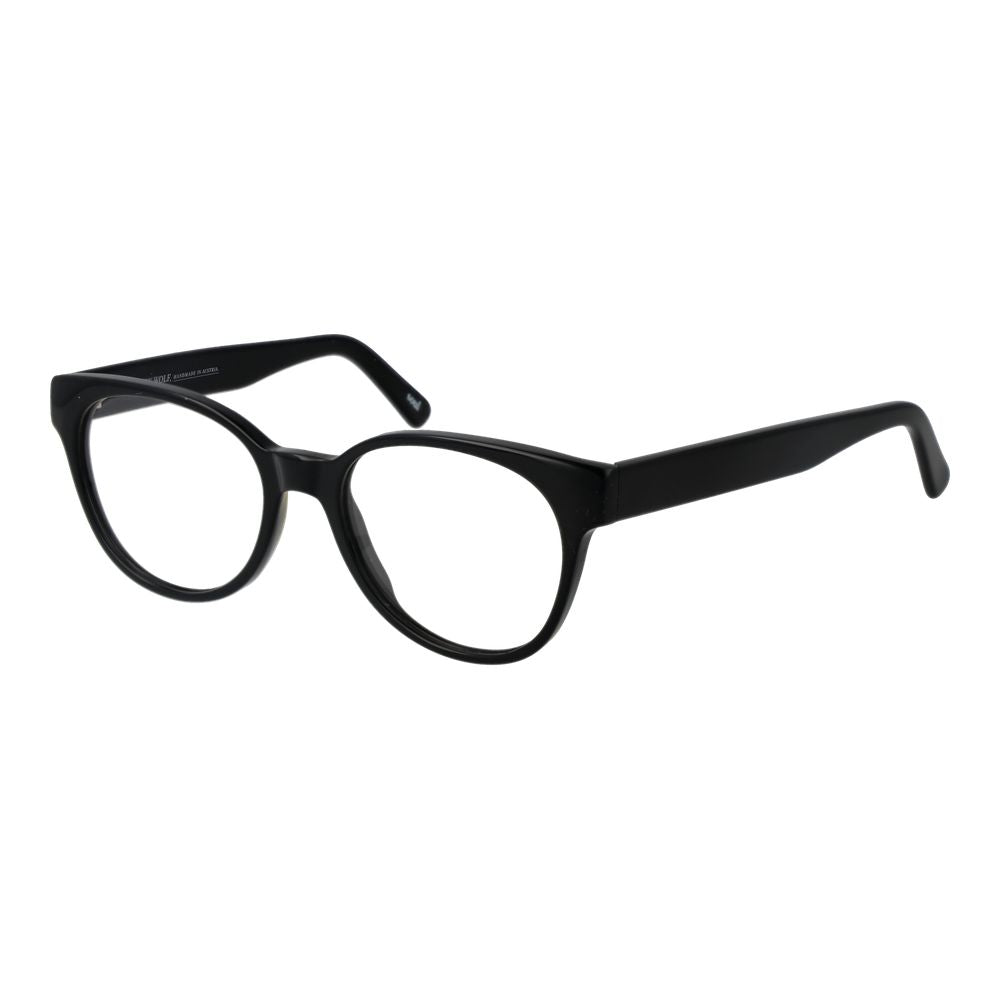 Andy Wolf Black Unisex Glasses Frame in full-rim acetate, featuring demo lenses and a branded case included.