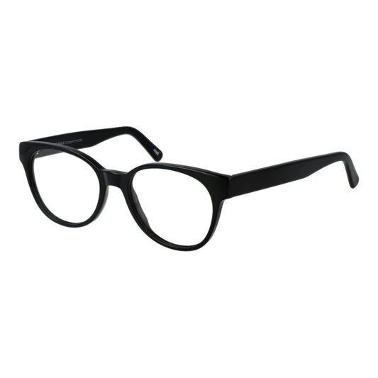 Andy Wolf Black Unisex Glasses Frame in full-rim acetate, featuring demo lenses and a branded case included.