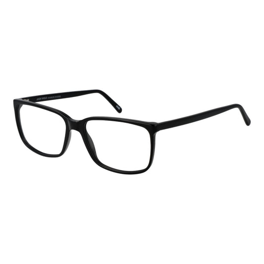Andy Wolf Black Unisex Glasses Frame in full-rim acetate with demo lenses.