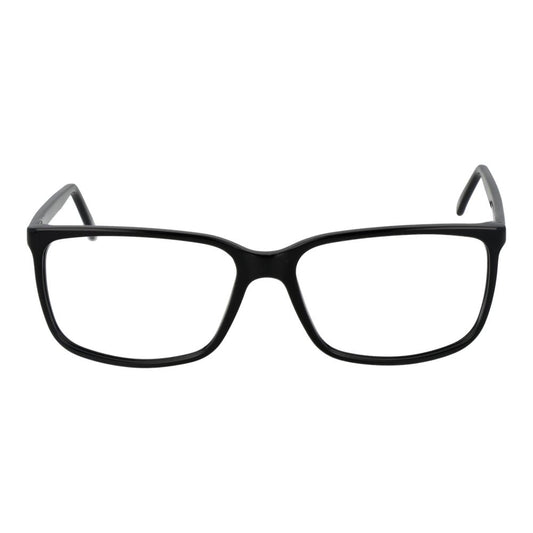 Andy Wolf Black Unisex Glasses Frame, acetate full-rim rectangular design with demo lenses.