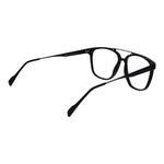 Andy Wolf Black Unisex Glasses Frame in full-rim metal with demo lenses and trapezium style