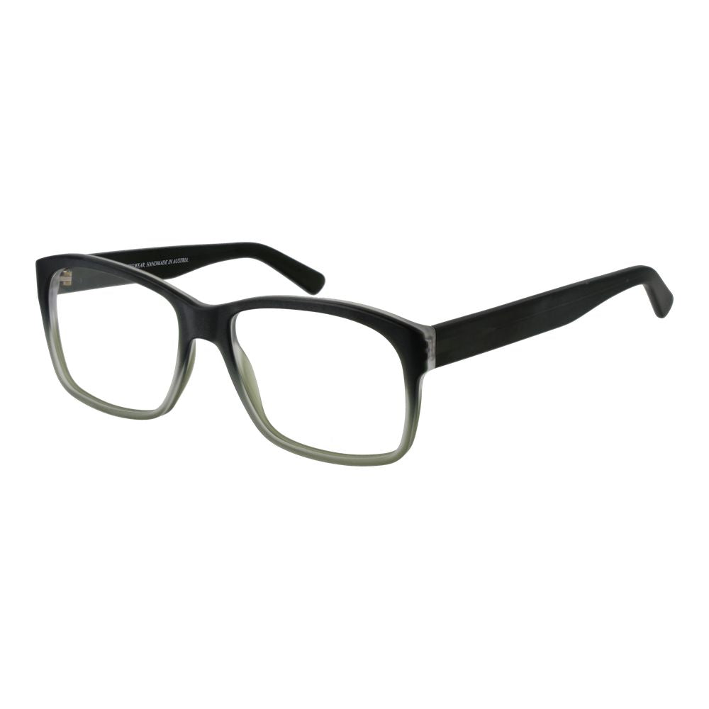 Andy Wolf Black Unisex Glasses Frame in full-rim acetate style, size 57-16-145, black frame with demo lenses, rectangle shape.