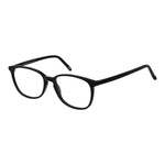Andy Wolf Black Unisex Glasses Frame with acetate full-rim oval design, 52-15-140 fit, includes branded case