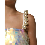 Dolce & Gabbana Multicolor Sequin Holographic Mini  Dress
