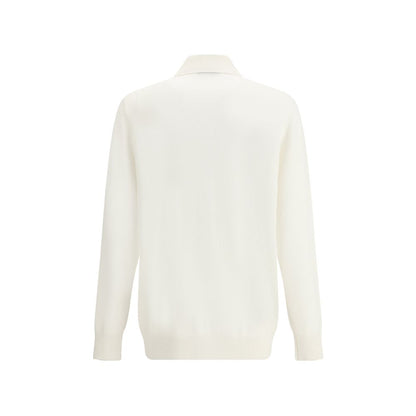 Brunello Cucinelli White Cashmere Cardigan