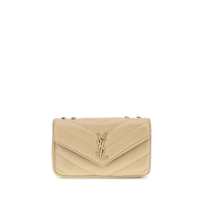 Saint Laurent Beige Lamb Ovis Aries Aries Shoulder Bag