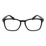 Polaroid Black Unisex Glasses Frame with full-rim rectangle design, polyamide frame and demo plastic lenses, ideal for all genders.