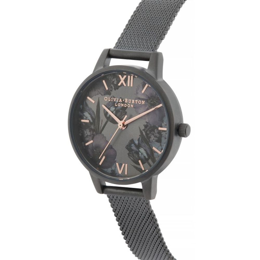 Olivia Burton Black Stainless Steel Dress Watch