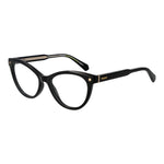Polaroid Black Women Glasses Frame in cat eye style with full-rim cellulose propionate, demo lenses, and no extra features.