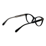 Polaroid Black Women Glasses Frame in full-rim cat eye style, black cellulose propionate material with demo lenses.
