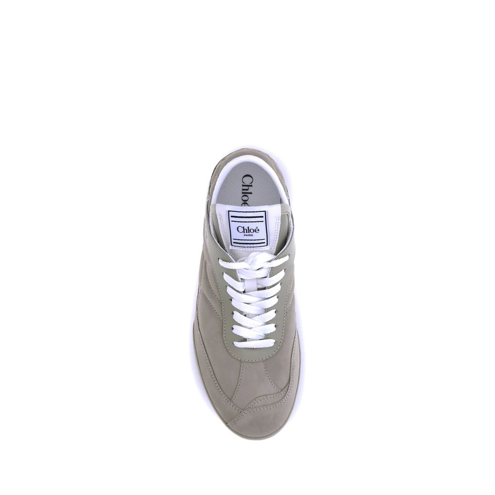 Chloé Beige Calf Leather Bos Taurus Low Top Sneakers