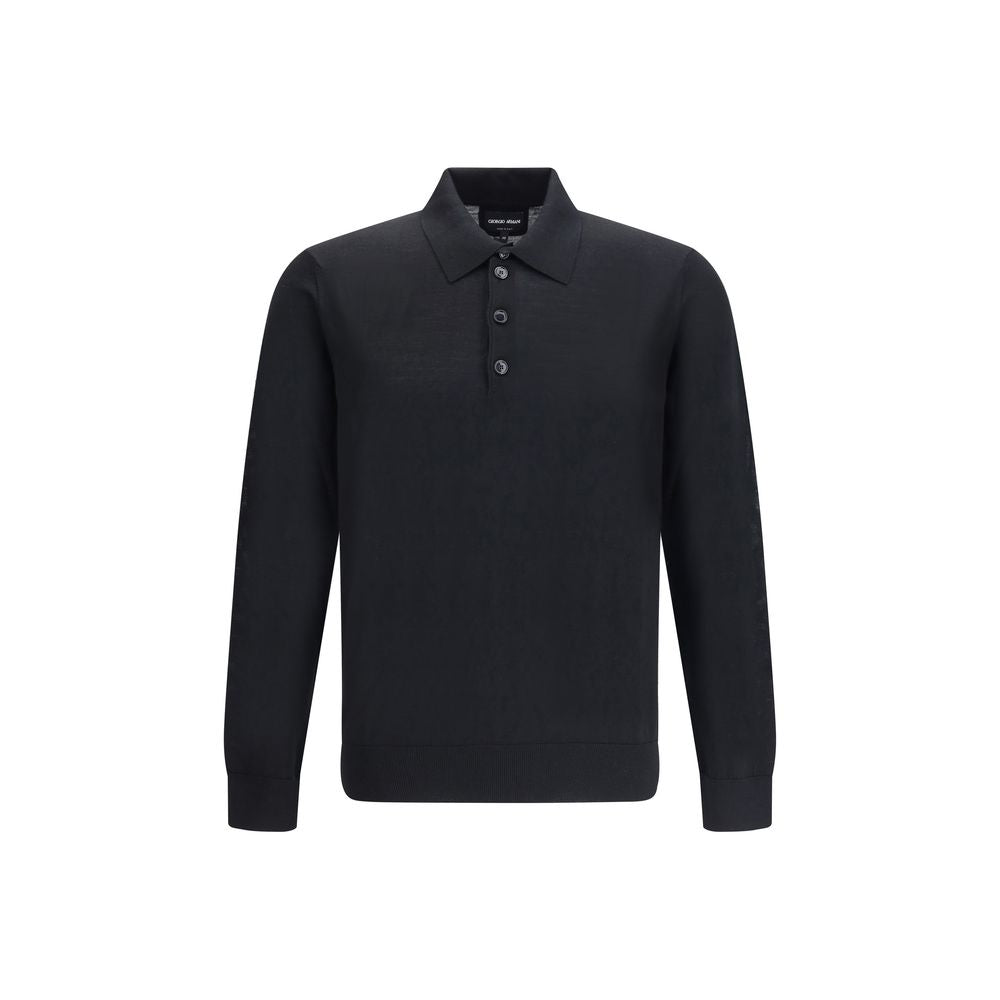 Giorgio Armani Black Fleece Wool Sweatshirt