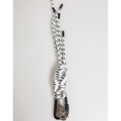 Dolce & Gabbana Multicolor Polyester Tape String DG Logo Keychain Keyring