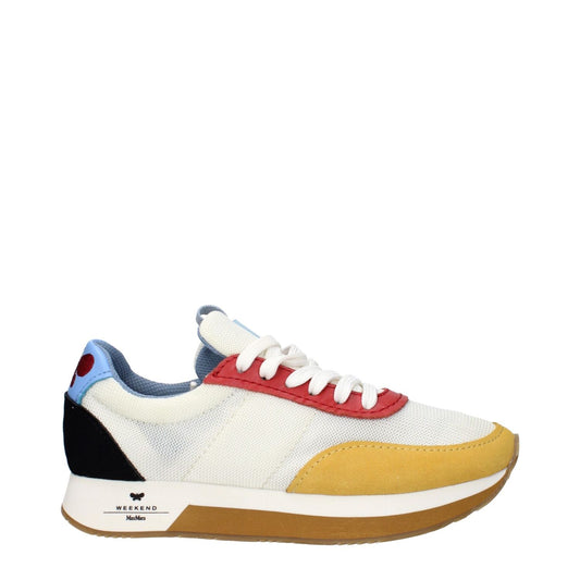 Max Mara White Fabric Athletic Sneakers