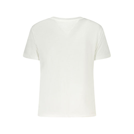 Tommy Hilfiger White Cotton Women T-Shirt TO-39455-S