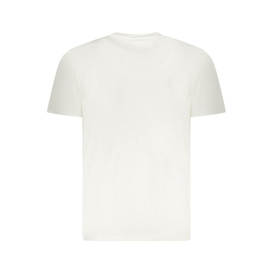 Tommy Hilfiger White Cotton Men T-Shirt, eco-friendly crew neck with classic style in crisp white hue, 95% regenerative cotton