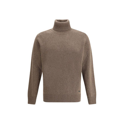 Brooksfield Brown Fleece Wool Turtleneck