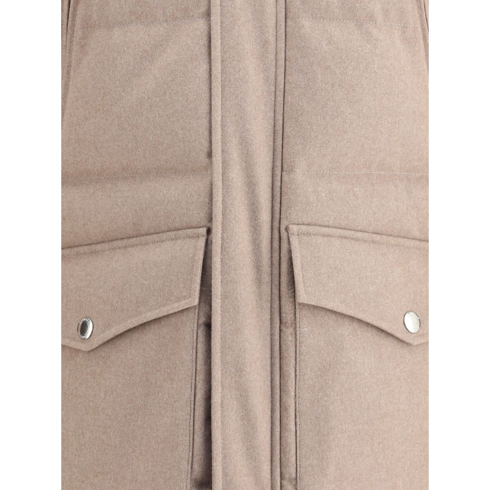 Brunello Cucinelli Beige Cashmere Coat