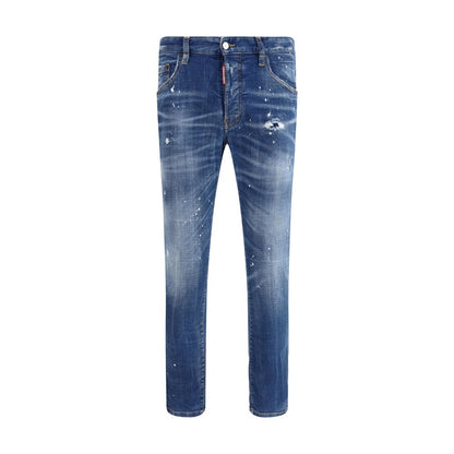 Dsquared² Blue Cotton Slim Fit Jeans