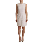 Dolce & Gabbana White Floral Sleeveless Sheath Mini Dress DR28351-36