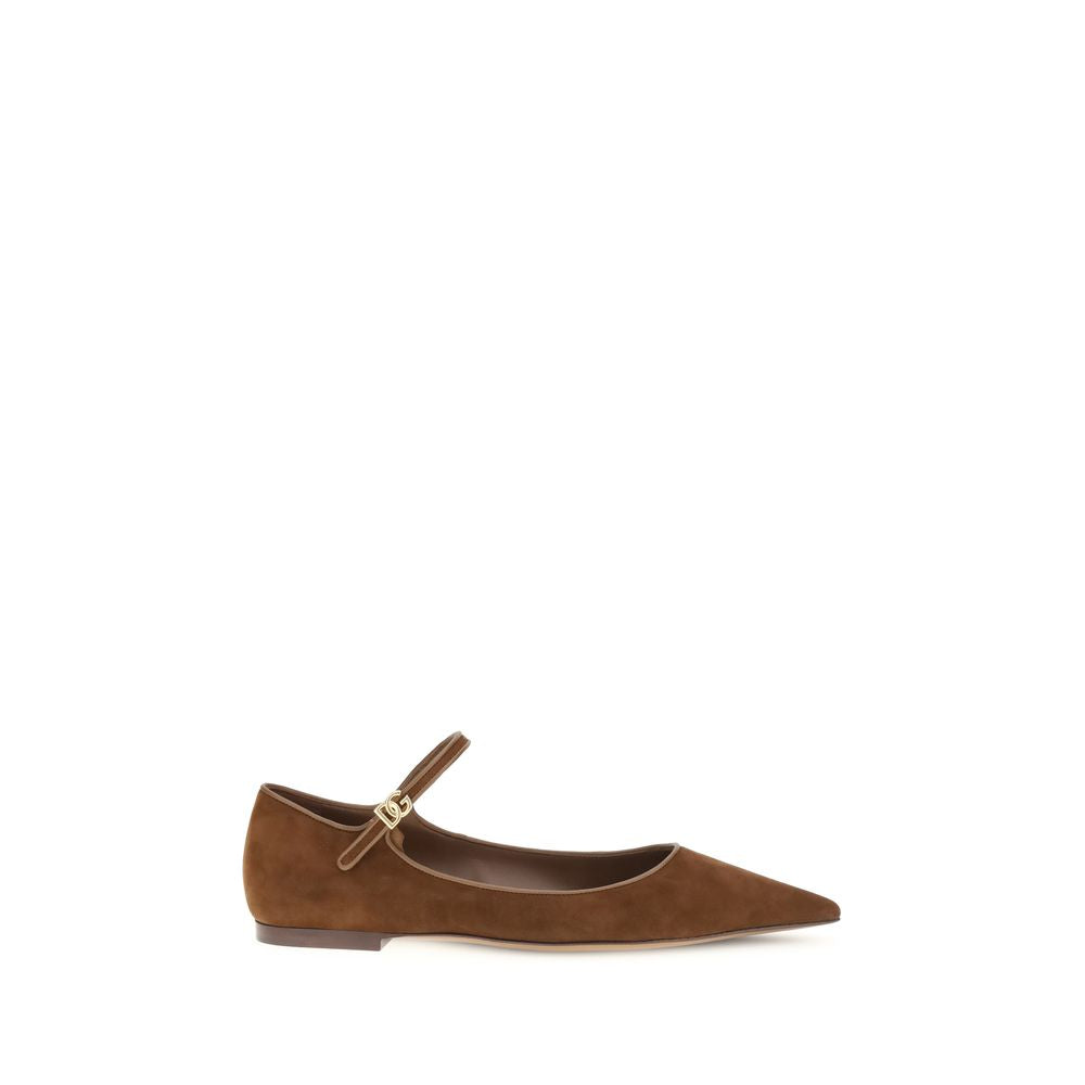 Dolce & Gabbana Suede and nappa leather Ballerinas DO-CB0267AQ1348S803-EU36/US6