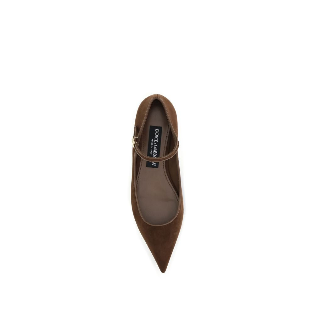 Dolce & Gabbana Suede and nappa leather Ballerinas DO-CB0267AQ1348S803-EU36/US6