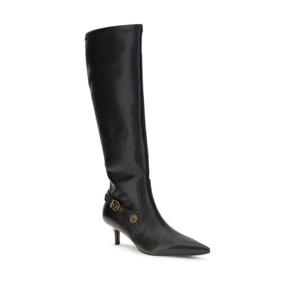 PINKO Black Goatskin Ankle Boots