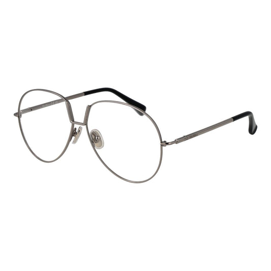 Max Mara Silver Women Glasses Frame, metal full-rim aviator with demo lenses, 57mm width, 54mm height, stylish eyewear with branded case.